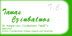 tamas czimbalmos business card